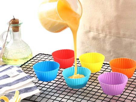 Wholesale Silicone Muffin Cups 7cm Silicone Cake Cup DIY Baking Tools For Cheap