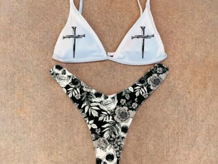 Wholesale New Funny Dark Punk Sexy Curve Polyester Swimwear Online Sale