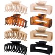 Wholesale 8PCS Seamless Frosted Rectangular Resin Hair Clips on Sale