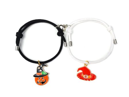 Wholesale 50PCS Halloween Mummy Ghost Pumpkin Hat Alloy Bracelet Hot on Sale