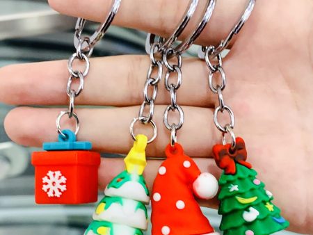 Wholesale 10PCS PVC Cartoon Christmas Series Keychain For Discount