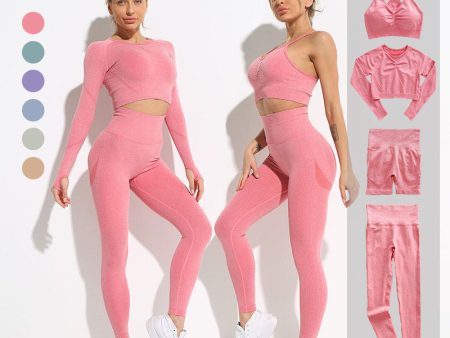 Wholesale Hip Lifting Breathable Tight Fitting Sports Set Nylon Yoga Clothes Hot on Sale