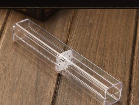 Wholesale fully transparent small square crystal pen box Online now