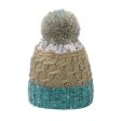 Wholesale 2023 Autumn and Winter New Blended Stitching Striped Plaid Knitted Hat Twist Plus Velvet Thickened Warm Woolen Cap For Sale