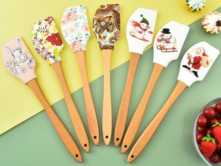 Wholesale Baking Tools Wooden Handled Butter Butter Spatula Online Hot Sale