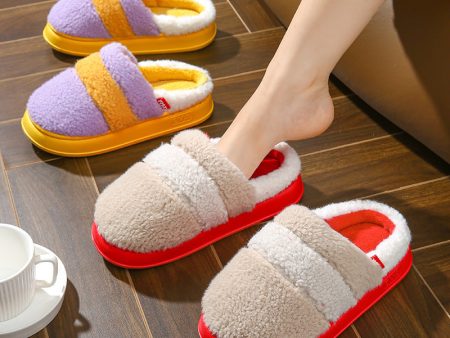 Wholesale warm non-slip autumn and winter indoor home furnishing feeling fur slippers Fashion