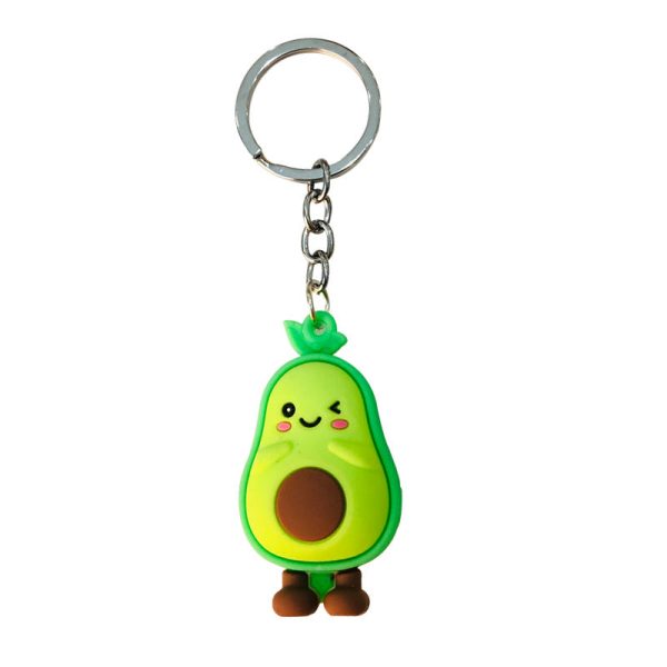 Wholesale 10PCS PVC Cartoon Stereo Kiwi Keychain For Discount