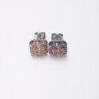 Wholesale personalized sweet multi-standard square baby s breath rhinestone earrings Online now