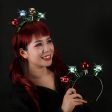 Wholesale 10pcs PS Christmas LED Lights, Bells, Hair Bands on Sale