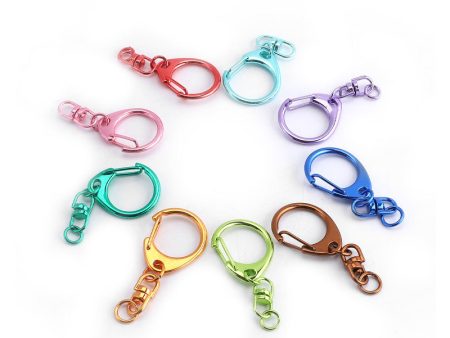 Wholesale 10pcs Electroplated Metal Small C Buckle DIY Keychain Alloy Accessories Cheap