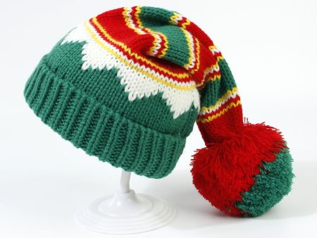 Wholesale Fur Ball Parent-child Christmas Hat Acrylic Wool Knitted Hat Discount