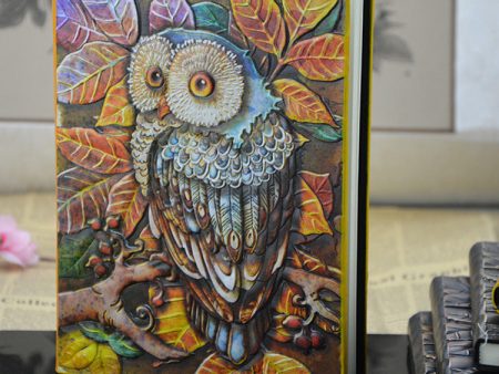 Wholesale Faux Leather Relief Owl PU A5 Notebook Notebook Online