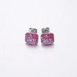 Wholesale personalized sweet multi-standard square baby s breath rhinestone earrings Online now