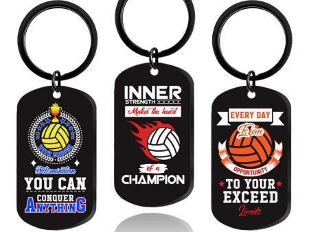 Wholesale Volleyball Sports Metal Keychains For Discount