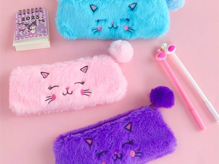 Wholesale Cartoon Plush Kitten Pen Bags Supply