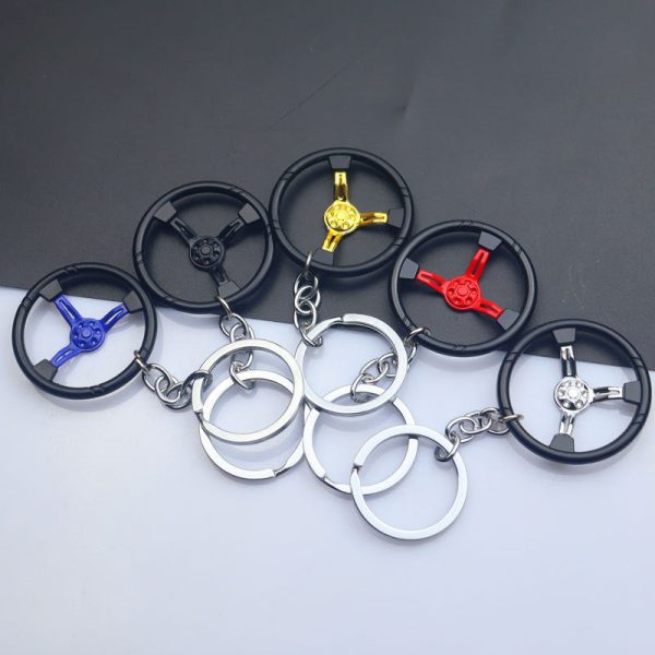 Wholesale Automobile Modification Steering Wheel Zinc Alloy Keychain Online