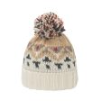 Wholesale 2023 Autumn and Winter New Warm Acrylic Knitted Hat Mixed Color Geometric Rhombus Jacquard Wool Ball Wool Hat For Discount