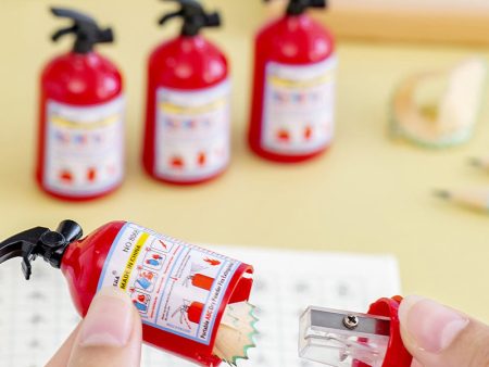 Wholesale Plastic Creative Fire Extinguisher Design Single Hole Pencil Sharpener Online