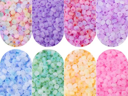 Wholesale  2 Packages  (150pcs pack)  Cat s Eye Jade Fantasy Colorful Diy Glazed Beads Online Sale