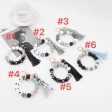 Wholesale 10PCS Silicone Bead Bracelets with Tassel Wood Beads Keychains Discount