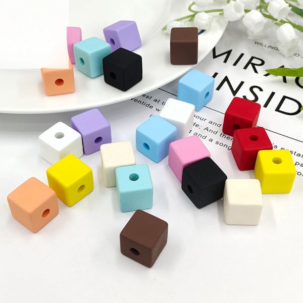 Wholesale 100PCS Pack Square Block 13mmDIY Acrylic Beads Online