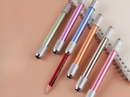 Wholesale Metal Color Double Headed Pencil Extender Sketch Drawing Pencil Extension Rod For Cheap