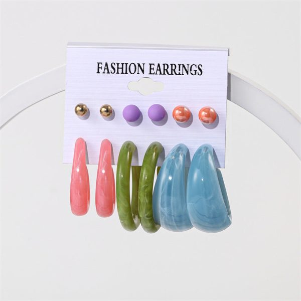 Wholesale Acrylic Earrings Stud Set For Cheap