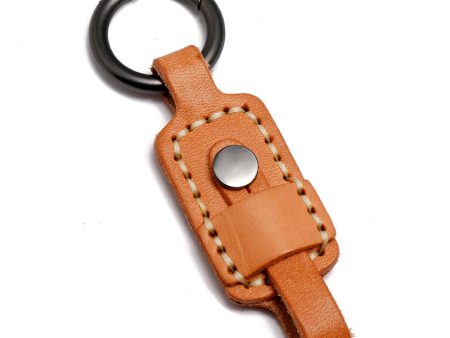 Wholesale Vintage Hand Sewn High-end Cowhide Leather Keychain Supply