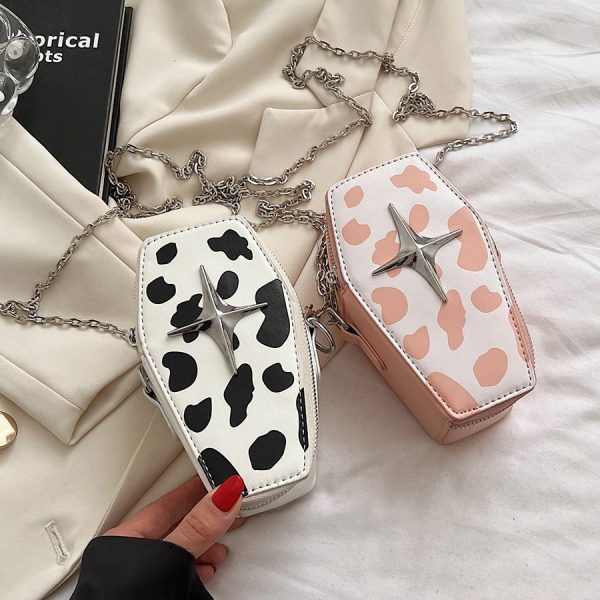 Wholesale Cow Pattern PU Mobile Zero Wallet Crossbody Bag Online