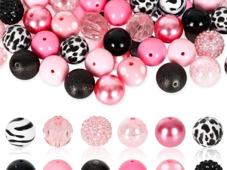 Wholesale 50 PCS 20MM Acrylic Bubblegum Beads Mixed Color Beads Fashion