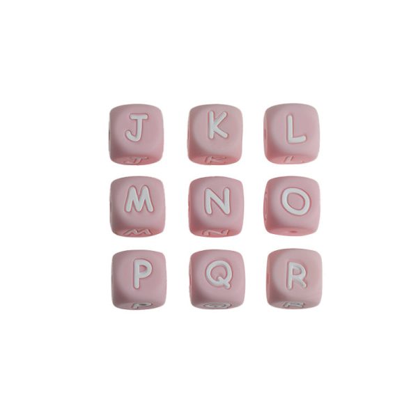 Wholesale 100PCS A-Z Silicone Polygon Letter Beads Discount