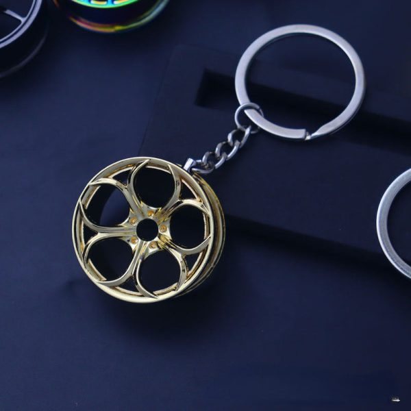 Wholesale Automobile Modification Wheel Hub Zinc Alloy Keychain Supply