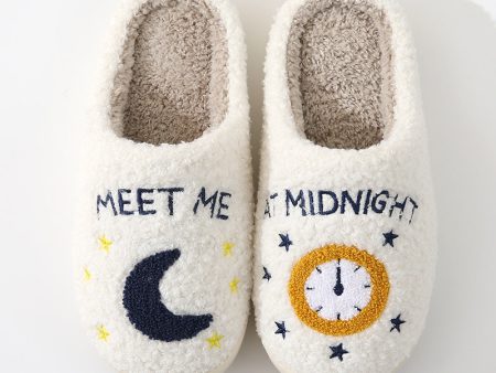 Wholesale Moon Good Night Warm Winter Soft Bottom Thickened Non-slip Cotton Slippers Supply