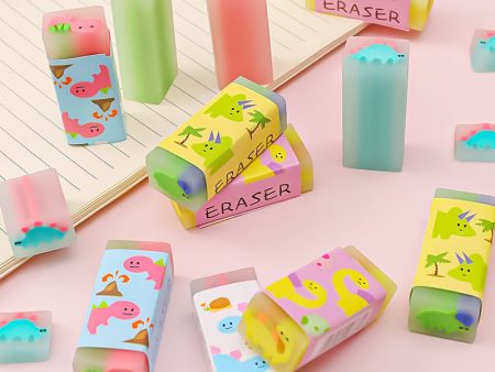 Wholesale Cartoon Small Dinosaur PVC Eraser Discount