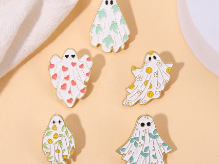 Wholesale Maple Leaf Ghost Halloween Horror Ghost Alloy Brooch Online Sale