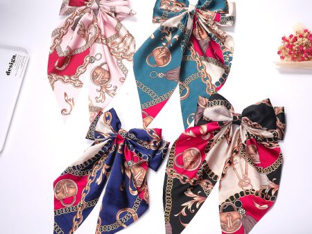 Wholesale New Chain Bow Ribbon Fabric Hairpin Online