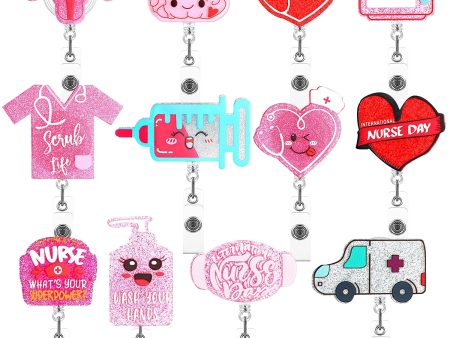 Wholesale Acrylic Doctor Nurse Retractable Badge Reel Keychain For Sale