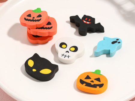 Wholesale TPR Halloween Cartoon Bat Pumpkin Eraser For Cheap