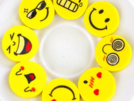 Wholesale TPR Love Mini Facial Cartoon Smiling Face Eraser Online Hot Sale