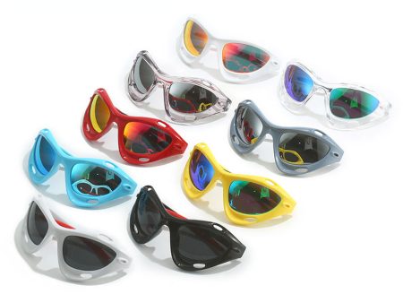 Wholesale Future Style Special-shaped Y2K Large Frame Sunshade PC Sunglasses Online now