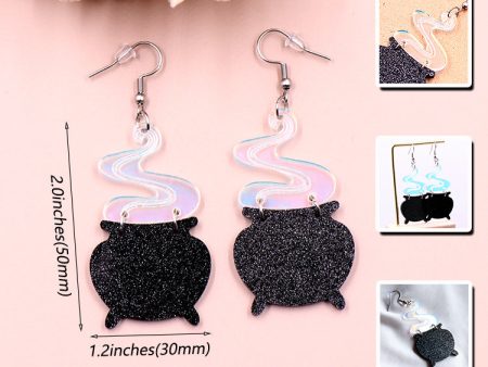 Wholesale 5pairs pack Halloween Fun Fun Ghost Acrylic Earrings Hot on Sale