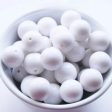 Wholesale 5pcs Pure White Acrylic Beads Bubblegum Beads Online Hot Sale