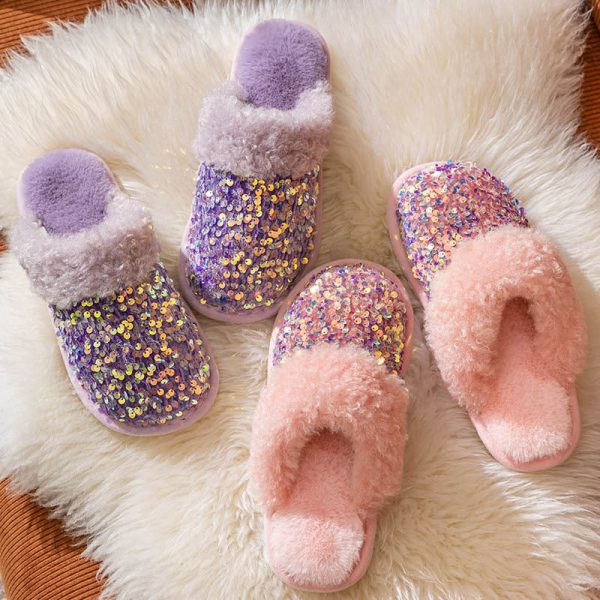 Wholesale Baotou Sequin Cotton Slippers Online