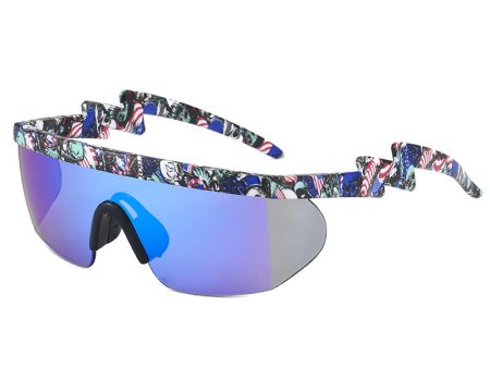 Wholesale Conjoined Sports Cycling Irregular PC Sunglasses For Cheap