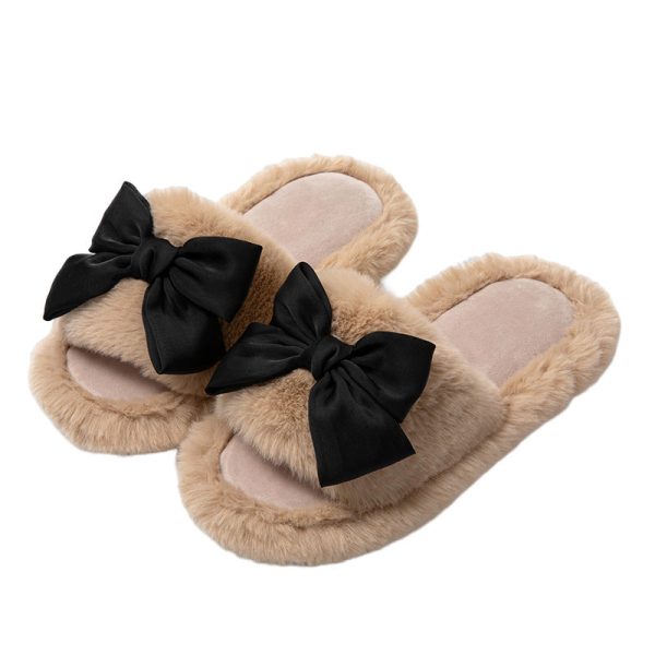 Wholesale 20pcs Open Cotton Home Girl Plush Indoor Slippers For Cheap