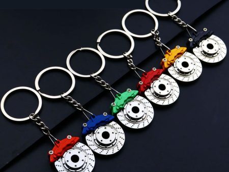 Wholesale Zinc Alloy Car Modified Brake Disc Key Chain Fashion