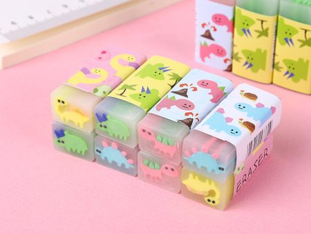 Wholesale Cartoon Dinosaur Sandwich PVC Eraser Hot on Sale