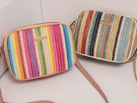 Wholesale Vertical Rainbow Ethnic Style Grass Fabric Color Camera Bags Online