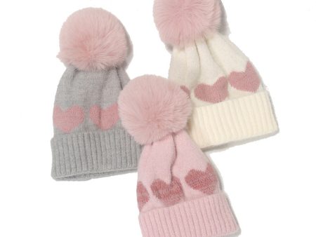 Wholesale 2023 Autumn and Winter New Baby Hat Love Knitted Hat Acrylic Beanie Discount