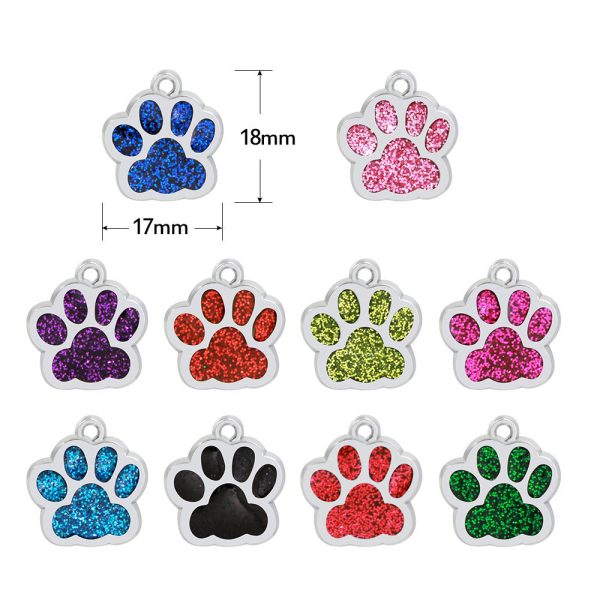 Wholesale 10PCS  New Pet Dog Footprint Claw Pendant Alloy Small Accessories Fashion